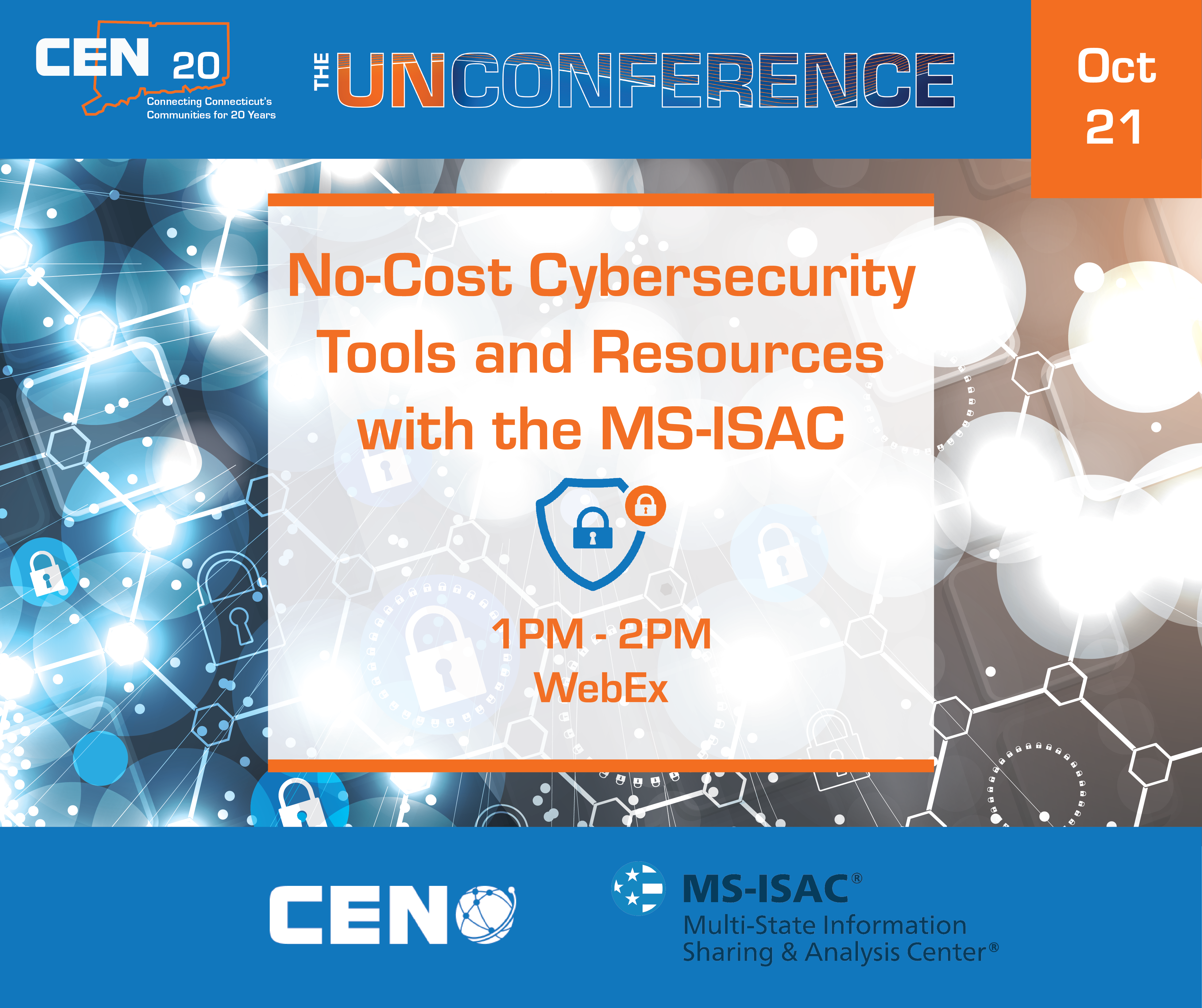 No-Cost Cybersecurity Tools and Resources with the MS-ISAC
Presenters: Brian Calkin, Kyle Bryans with a shield icon outside of a lock icon